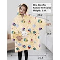 thumbnail image 3 of Sudadera con capucha NOUKOW para niños de 6 a 10 años, franela sherpa, 3 of 6