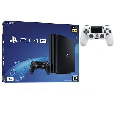 PlayStation 4 Pro Bundle with PS4 White DualShock Controller