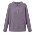 thumbnail image 5 of CAIXIA Womens Long Sleeve Henley Shirts Dressy Casual Button Up Tops Soft Ribbed Knit Tunic Basic Top, Loose Fit Crew Neck Tee Shirt, Drop Shoulder Blouses Fall Fashion Work Office Outfits, 5 of 5