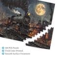 thumbnail image 3 of 500 PCS Mysterious Steam Train Whimsical 500 Piece Wooden Puzzles,Brain Challenge,Creative Activity Hobbies For Adults,Vintage Style Steam Train Stress Relieving Puzzle 500 Piece,Relax Yourself, 3 of 6