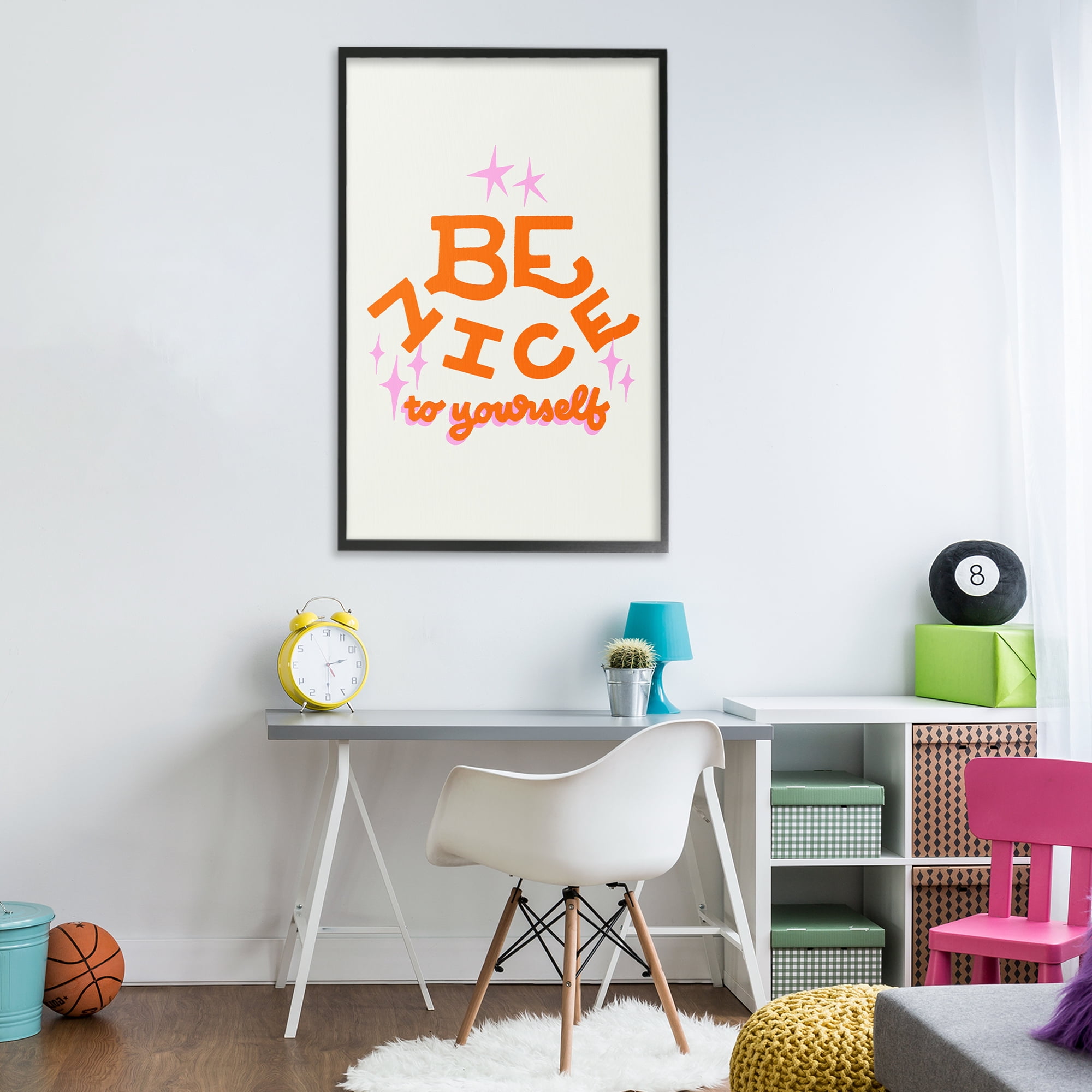 Stupell Industries Be Nice To Yourself Black Framed Giclee Art, design by Indira Prieto | IndySign