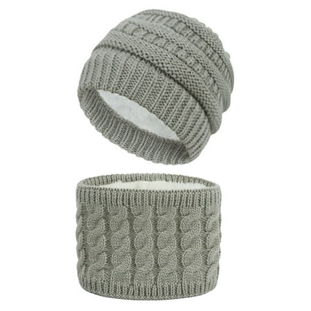 

Baby Beanie For Boys Girls Cap Cotton Knitted Winter Warm Hats+Scarf
