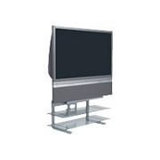 RCA HD50LPW42 - 50" Diagonal Class rear projection TV (DLP) - 720p 1280 x 720 - slate, silver shark, brushed aluminum