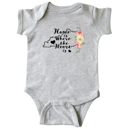 

Inktastic Kentucky Home is Where the Heart is with Watercolor Floral Gift Baby Boy or Baby Girl Bodysuit