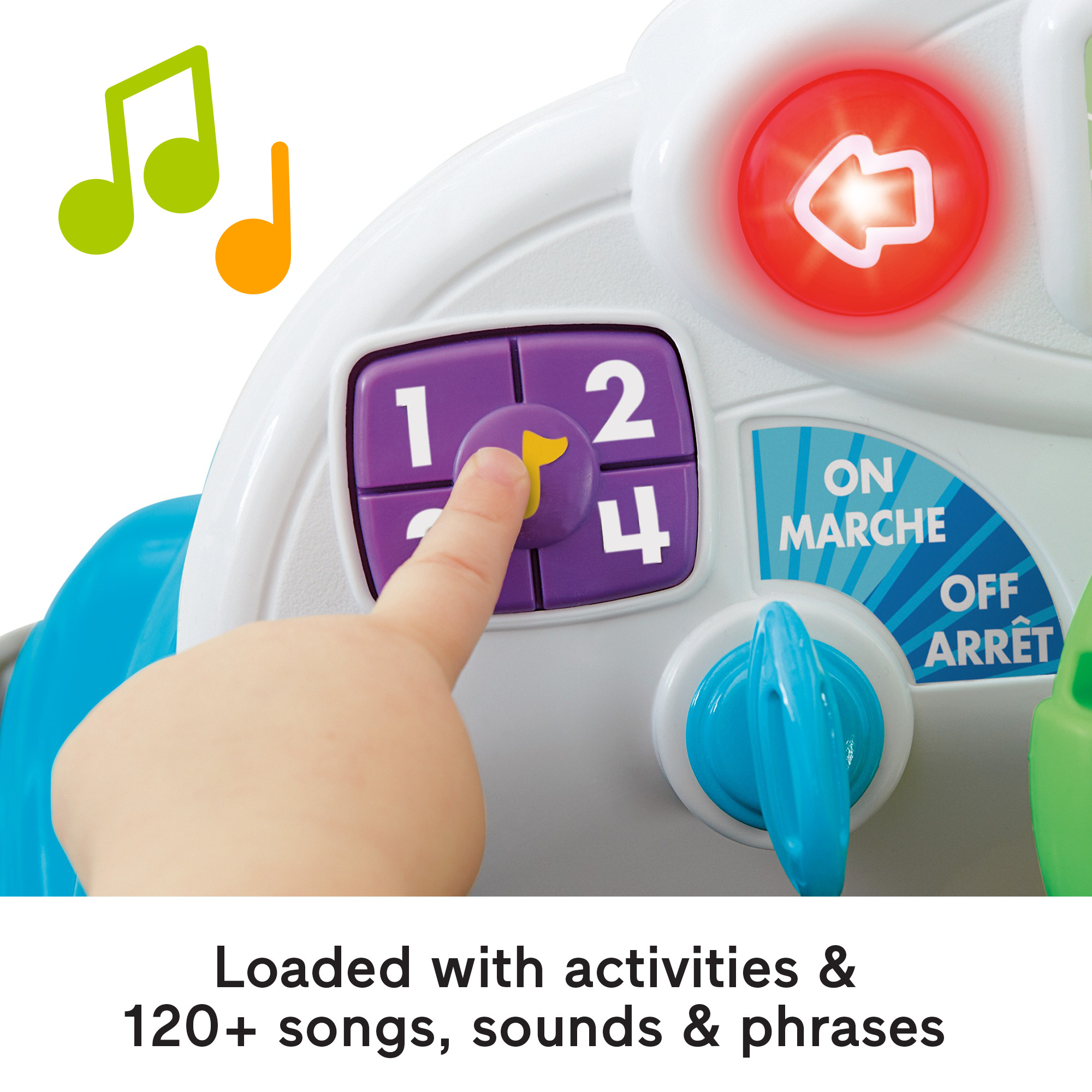 Fisher-Price Laugh & Learn Crawl Around Car, Electronic Learning Toy Activity Center for Baby, Blue - image 5 of 7