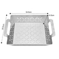 thumbnail image 4 of Bgsha Plateau de Cuisson en Acier Inoxydable BBQ Barbecue Plaque Anti-Fuite Panier Filet Outils Barbecue, 4 of 6
