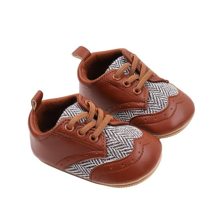 

Bmnmsl Toddler Boy Walking Shoes Patchwork Baby Flats Infant Crib Shoes