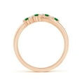 thumbnail image 2 of Angara Natural 0.18 Ct. Emerald with Diamond Classic Ring in 14K Rose Gold for Women (Ring Size: 3.5), 2 of 9