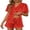 Christmas Red, variant on Pajamas Set for Women Short Sleeve Sleepwear Button Down Pjs Lounge Sets Soft Nightwear