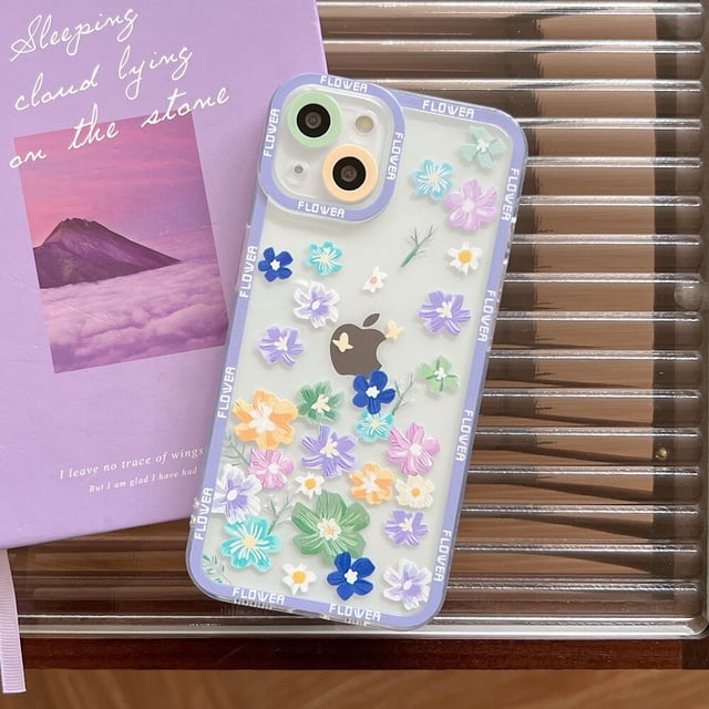 Funda de teléfono con pintura de niña de dibujos animados para iPhone 11 12 13 14 Pro Max X XS XR 7 8 Plus SE 2020, carcasa trasera suave transparente a prueba de golpes Tan Jianjun unisex