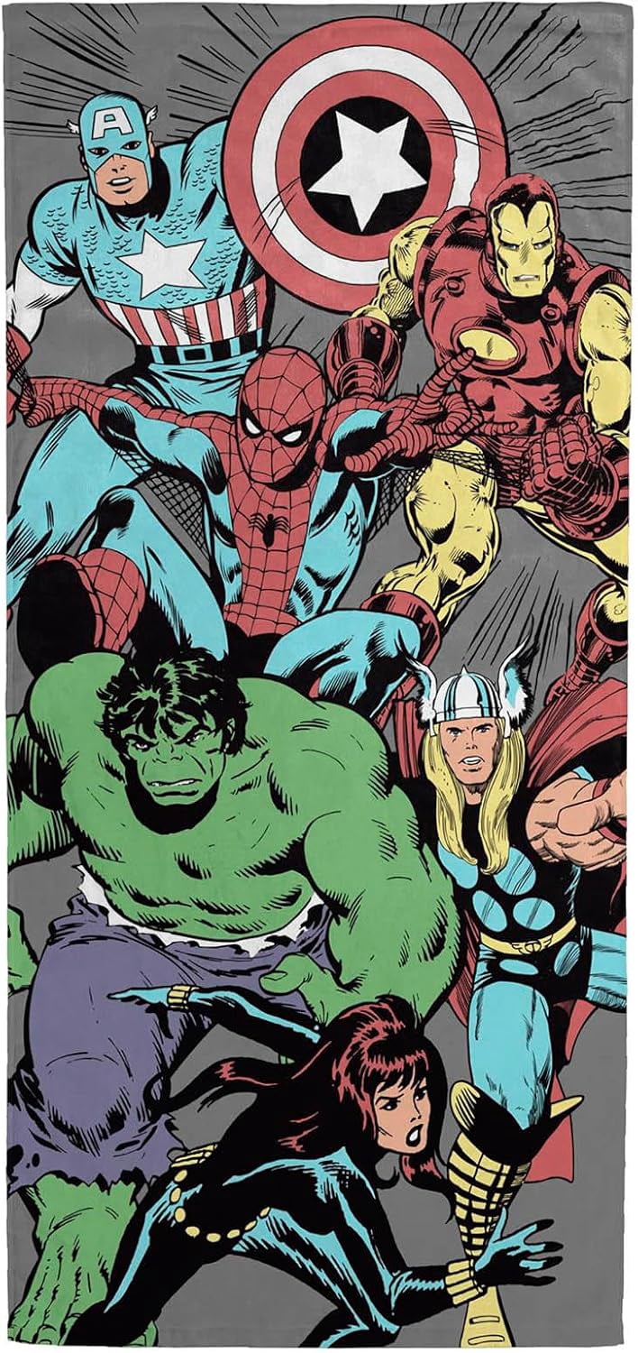 Marvel Comics Ready for Action Standard Beach Bath Towel