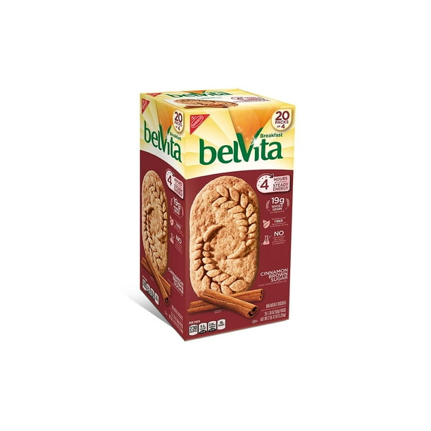 Belvita Breakfast Biscuits Cinnamon Brown Sugar 4 Packs 20 Count 220