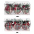 thumbnail image 4 of Bolas de Navidad irrompibles a cuadros rojos, decoraciones para árboles de Navidad, decoración de fiesta en casa, 3 uds., 4 of 5