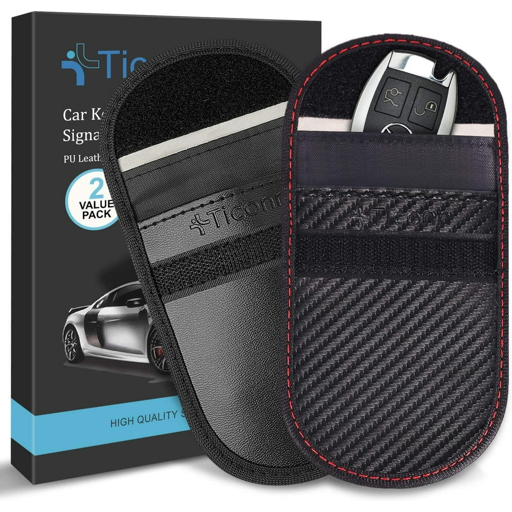 Faraday Bag for Key Fob (2 Pack), TICONN Faraday Cage Protector Car