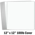 thumbnail image 2 of Hamilco White Cardstock Scrapbook Paper 12x12 Heavy Weight 100 lb Cover Card Stock  25 Pack, 2 of 7