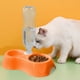 thumbnail image 4 of Comedero doble antideslizante para mascotas, pequeño, ovalado, con diseño elevado para perros y gatos pequeños. Platos elevados fáciles de limpiar para una alimentación sin complicaciones., 4 of 7