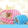 Hamster Guinea Pig Bed Warm Fleece Winter Pet Nest House with Cushion, Cozy Small Animal Chinchilla Hideout Hanging Bed Habitat Cage Accessories