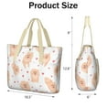 thumbnail image 3 of Tote Bag for Women - Pomeranian Dogs with Hearts Shoulder Bag - Large Utility Work Duffle Bag with Zipper Handbag for Travel, Work, Sprots, 3 of 5