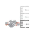 thumbnail image 4 of Hold My Hand 1/6 Ct Natural White Diamond Love Heart Women's Ring in 14K Rose Gold Plated, 4 of 5