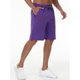 thumbnail image 4 of Yundobop Men's 9" Inseam Zipper Pocket Stretch Shorts Purple 34, 4 of 5