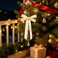 thumbnail image 5 of 2026 Christmas Home Party Decoration Christmas Ornament Bow Knot Hanging Decoration With Golden Bells Vintage Hanging Pendant For Xmas Tree Wall Door Holiday Party Decor, 5 of 6