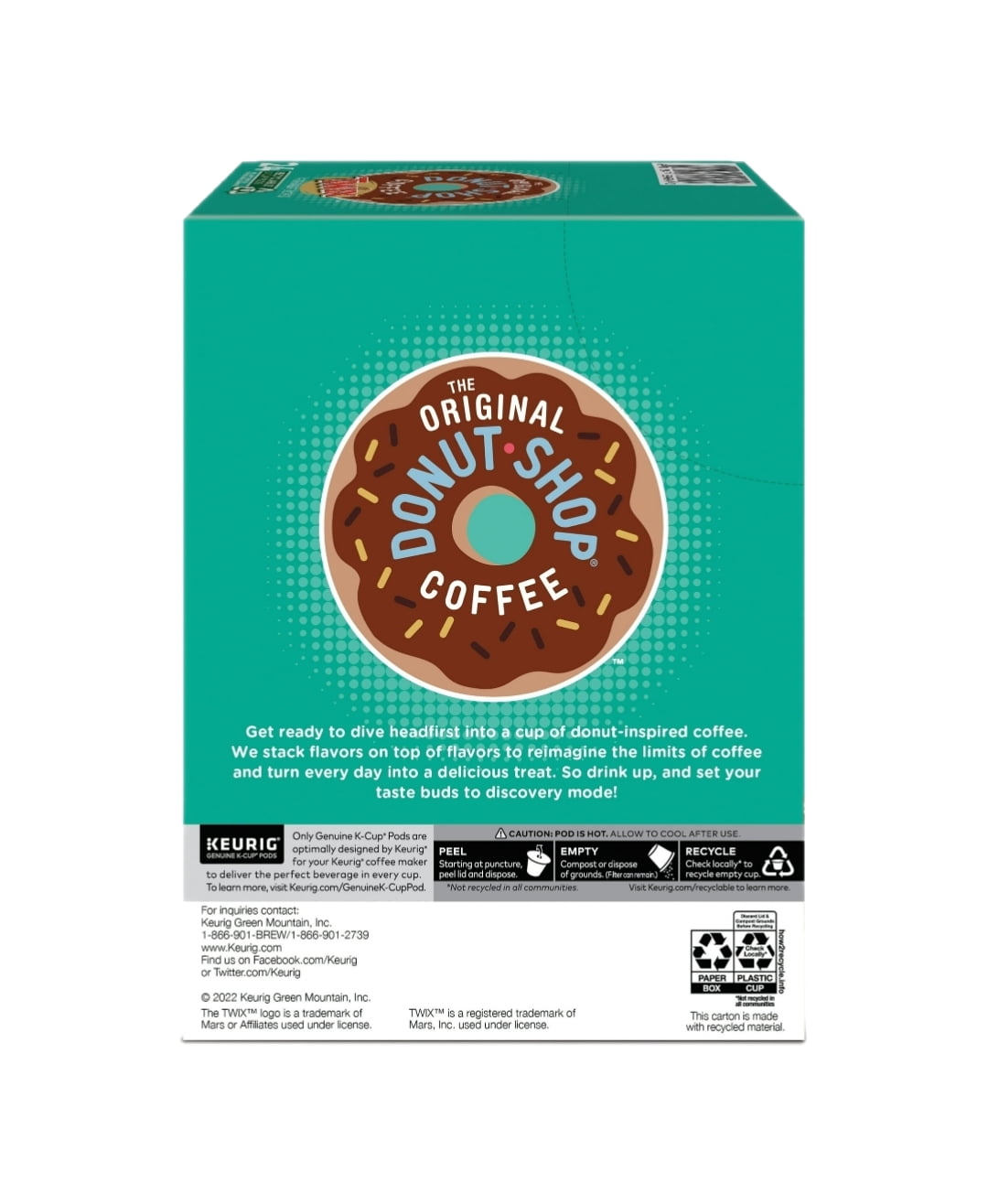 The Original Donut Shop Twix Flavored Coffee K Cups, 48 Total Pods