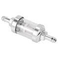 thumbnail image 1 of Filtro en Línea De Motor Petróleo Crudo Gasolina Combustible Vidrio Cromo Universal 5/16 Pulgada 8Mm Plata para Motocicletas, 1 of 5