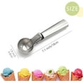 thumbnail image 2 of Vive Comb Ice Cream Scoop Trigger Release Stainless Steel Spoon, 2 of 7