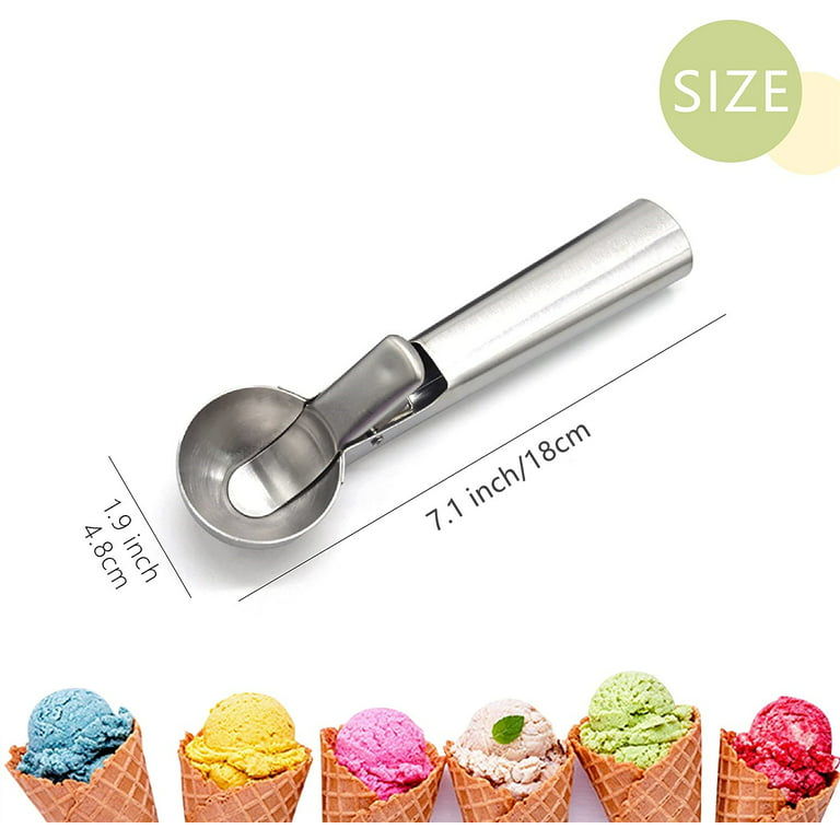 18cm Long Aluminum Ice Cream Scoop Non-stick Antifreeze Scoop Kitchen  Supplies(t-0-g)
