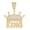 Sterling Silver Yellow-Tone, variant on Sterling Silver Yellow-tone Mens Cubic-Zirconia KING Crown Fashion Charm Pendant