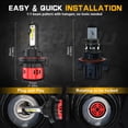 thumbnail image 4 of For Chevy Cruze 2011-2015 9008+H11 LED Headlight Hi/Low Fog Light Combo Bulbs, 4 of 9