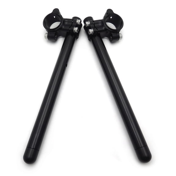 HTTMT- USA CNC 22mm Handlebars 33mm Riser Fork Clip-Ons Handle Bar CNC Handlebar Black [See Fitment]