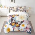thumbnail image 2 of YST Ensemble de Literie Papillon, 7 Pcs, Floral, Rose, Simple, 2 of 5