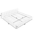 thumbnail image 2 of Harper & Bright Designs King Size Upholstered Bed Frame with Headboard and Solid Frame, Modern Chenille Platform Bed for Bedroom, Pink, 2 of 10