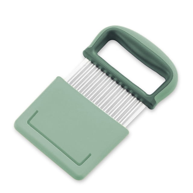 Naiovety Cortador de acero para patatas, verduras, patatas fritas, rebanador ondulado, cebolla, queso, herramienta de mano para picar, Type4 NO4