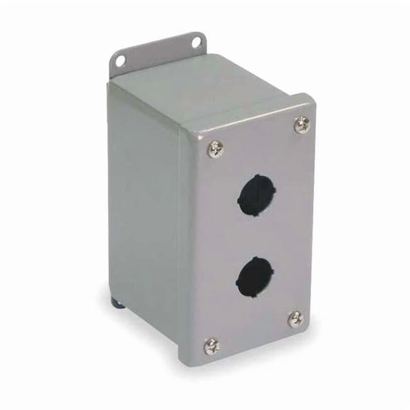 Wiegmann Pushbutton Enclosure,22mm,2 Holes,Steel PBGX2