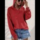 thumbnail image 5 of Sudadera de Larga para Mujer, Holgada, para Hacer Ejercicio, para Salir, Informal, con Capucha Rojo XL, 5 of 10