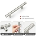 thumbnail image 4 of knobelite 30 Pack 76mm(3inch) Hole Centers Stainless Steel Kitchen Cabinet Door Handles and Pulls Cabinet Knobs Length 127mm(5inch) Brushed Nickel, 4 of 6