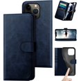 thumbnail image 1 of Ducksky Para Iphone 14 Pro Max 6.7 "Funda Tipo Cartera De Cuero Genuino? Bloqueo Rfid? 4 Titulares De Tarjetas De Crédito? Cuero Real? Flip Folio Book Funda Protectora Para Mujeres Y Hombres Para Appl, 1 of 5