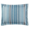 thumbnail image 5 of Mainstays Blue & Gray Vertical Stripe Quilt Sham, Reversible, Standard/Queen, 2 pack, Adult/Teen, 5 of 5
