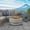 With Wind Glass Shield, variant on BAIDE HOME 48'' Steel Low Profile Fire Table, 50,000 BTU Modern Propane Gas Fire Pit Table with Lid, Glass Rocks, Cover, Pre-attached 10ft Propane Hose, Fint Gray