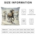 thumbnail image 5 of Creowell Horses Snow Wilderness Fashion Style Dirt-Resistant Throw Pillow Covers for Couch Sofa Bed Living Room Bedroom Pillow Case Winter Pillow Covers 1PC 24x24in, 5 of 5