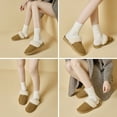 thumbnail image 6 of Yunkctuk Women's Shoes Cozy Fluffy House Slippers, Flat Heel Platform Round Toe Beige, 8.5, 6 of 7