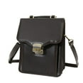 thumbnail image 3 of Deerlux QI003303 9 x 11 x 0.1 in. Leather Messenger Business Briefcase Tablet Bag, Brown - Small, 3 of 7