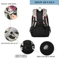 thumbnail image 4 of FORMRS School Backpack 17" Student Travel Bag with Laptop Compartment, Pink Flowers, 4 of 7
