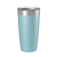thumbnail image 1 of William Bacon Oliver Lake Map Tumbler Travel Mug Insulated Laser Engraved Coffee Cup Tuscaloosa Alabama 20 oz Light Blue, 1 of 1