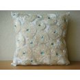 thumbnail image 4 of The HomeCentric Pillow Cover Zipper Ivory Throw Pillow Cover Ribbon Ivory Rose Flower Floral Theme Pillow Cover Pack of 2 20x20 inch (50x50 cm) Floral Pillow Cover Square - Ivory Roses, 4 of 4