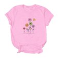 thumbnail image 3 of Birdeem T-Shirt Décontracté pour Femmes Imprimé Col Rond Manches Courtes Chandail Blouse Tops, 3 of 5