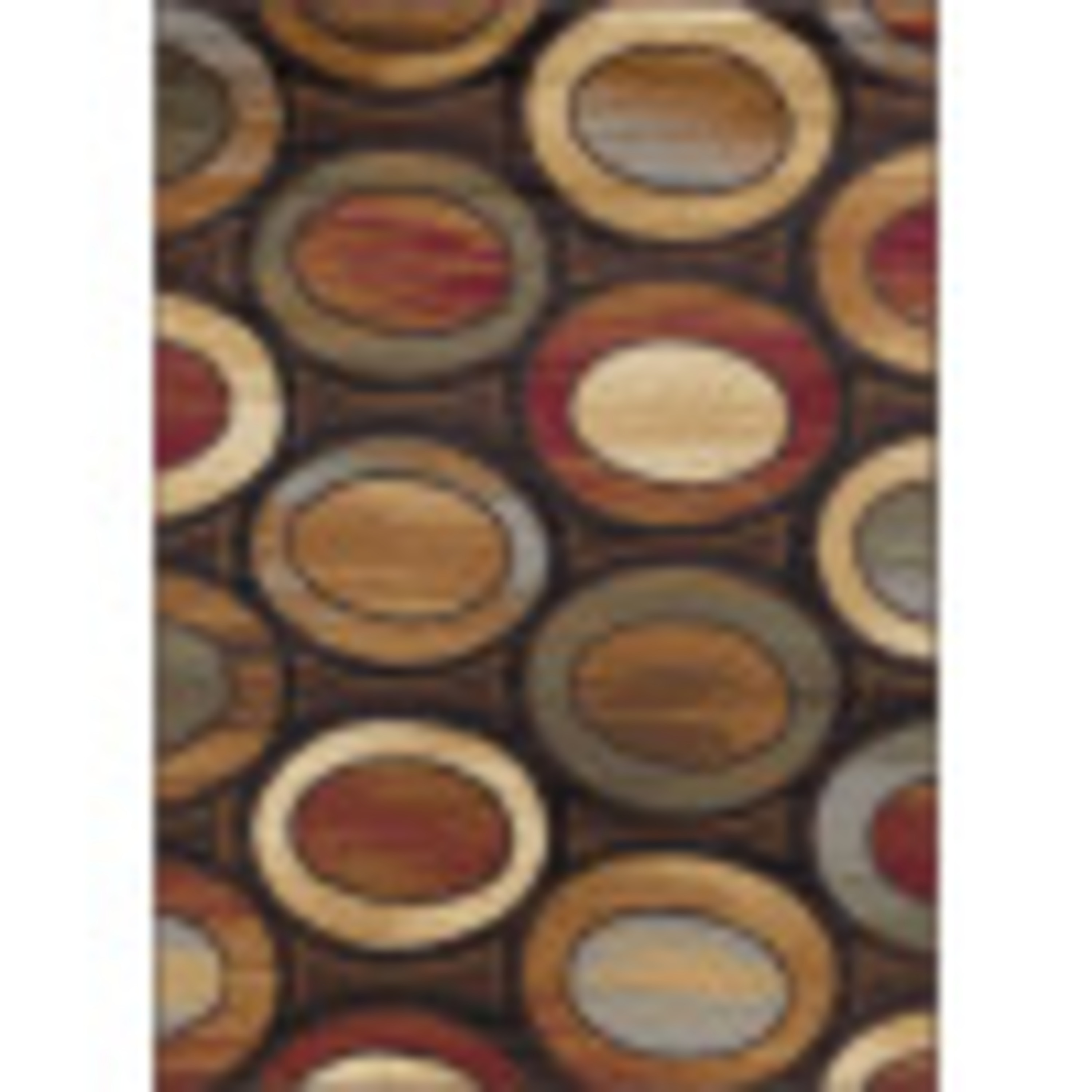 Contemporary 9x13 Area Rug (8'9'' x 12'3'') Geometric Multi-Color Living Room Easy to Clean