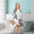 thumbnail image 6 of Cartoon Dog Hooded Bath Towel，50"x30" for Ages 3 To 12 Kids, Quick Dry Lightweight Soft Microfiber Hood Beach Towel Cover Up for Kids, 6 of 7